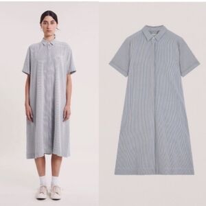You Must Create YMC Joan Dress Striped Midi Seersucker